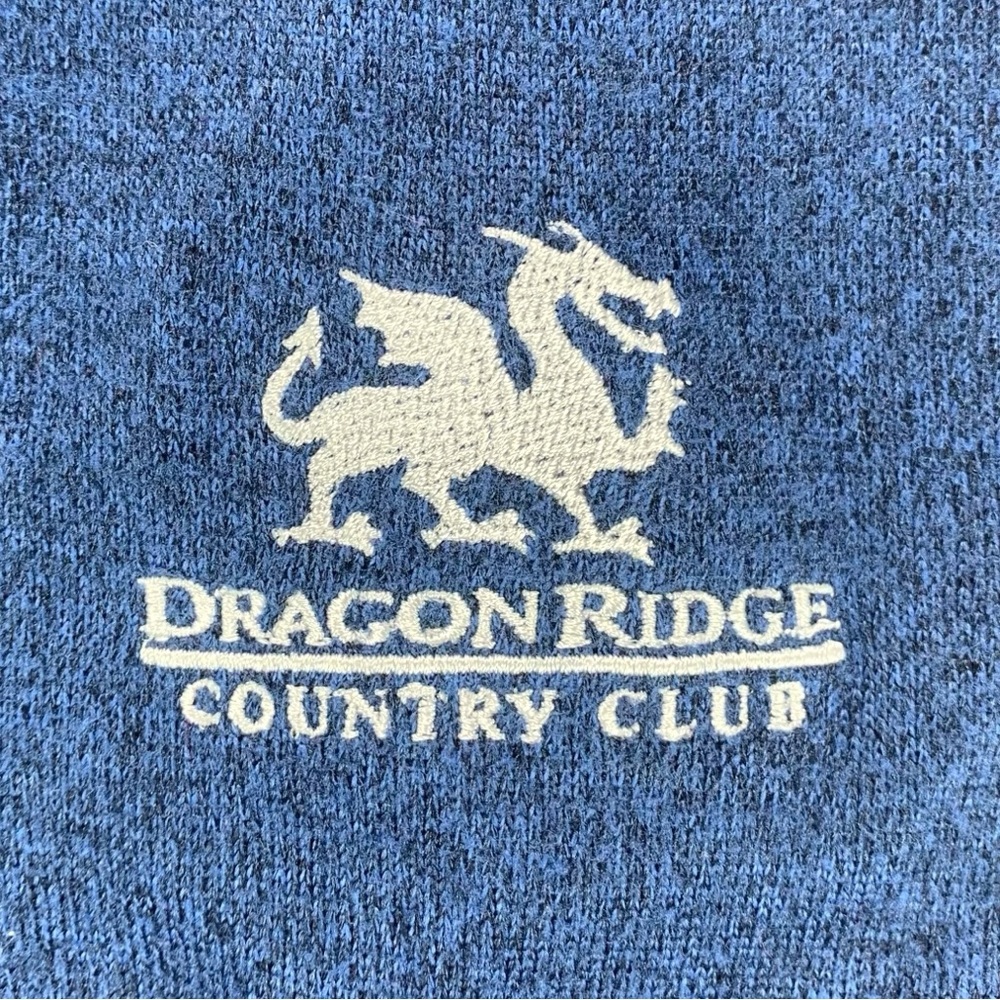 Straight Down XXL Blue 1/4 Zip Pullover DragonRidge Country Club Golf Sweater - Picture 3 of 7